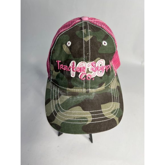 Tractor Supply Trucker Cap  OS Pink and Cammo  Camouflage 48% Cotton 52% Polyest - Picture 9 of 12